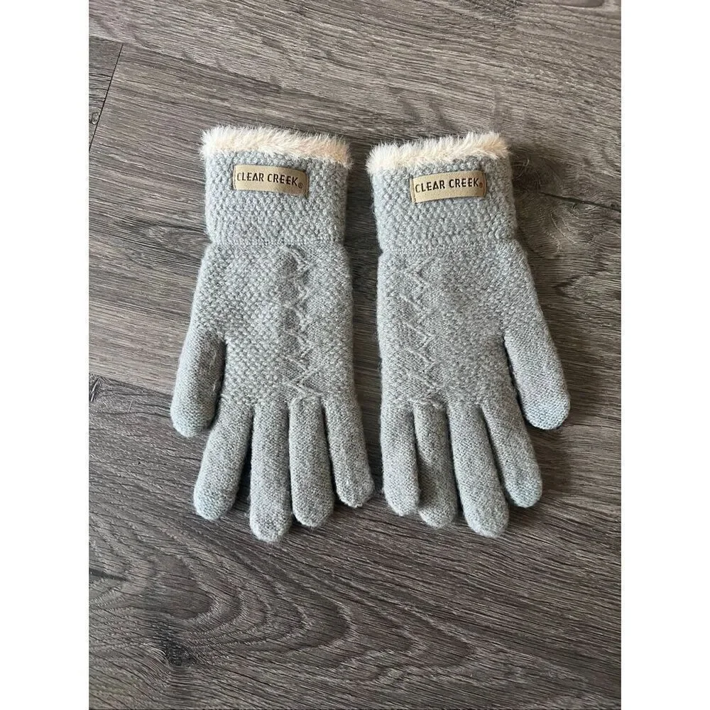 Clear Creek Women's  Knit Winter Warm Soft & Comfy Touchscreen Texting Gloves